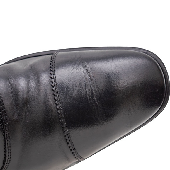 Salvatore Ferragamo Black Leather Cap-Toe Oxfords – Men’s Size US 9.5D - Picture 13 of 13